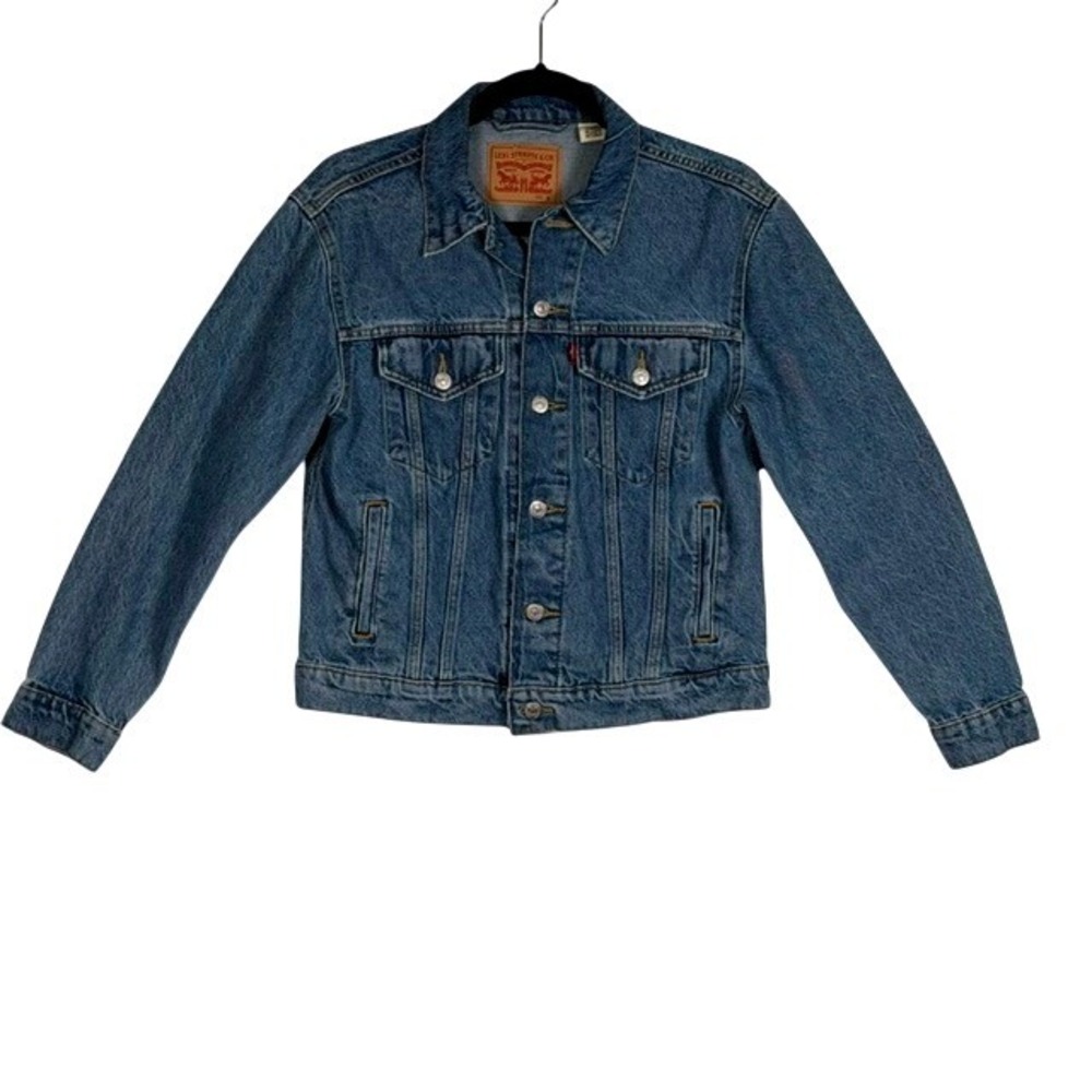 Levis Womens Medium Wash Denim Trucker Jacket Blue Size S 29944-0012